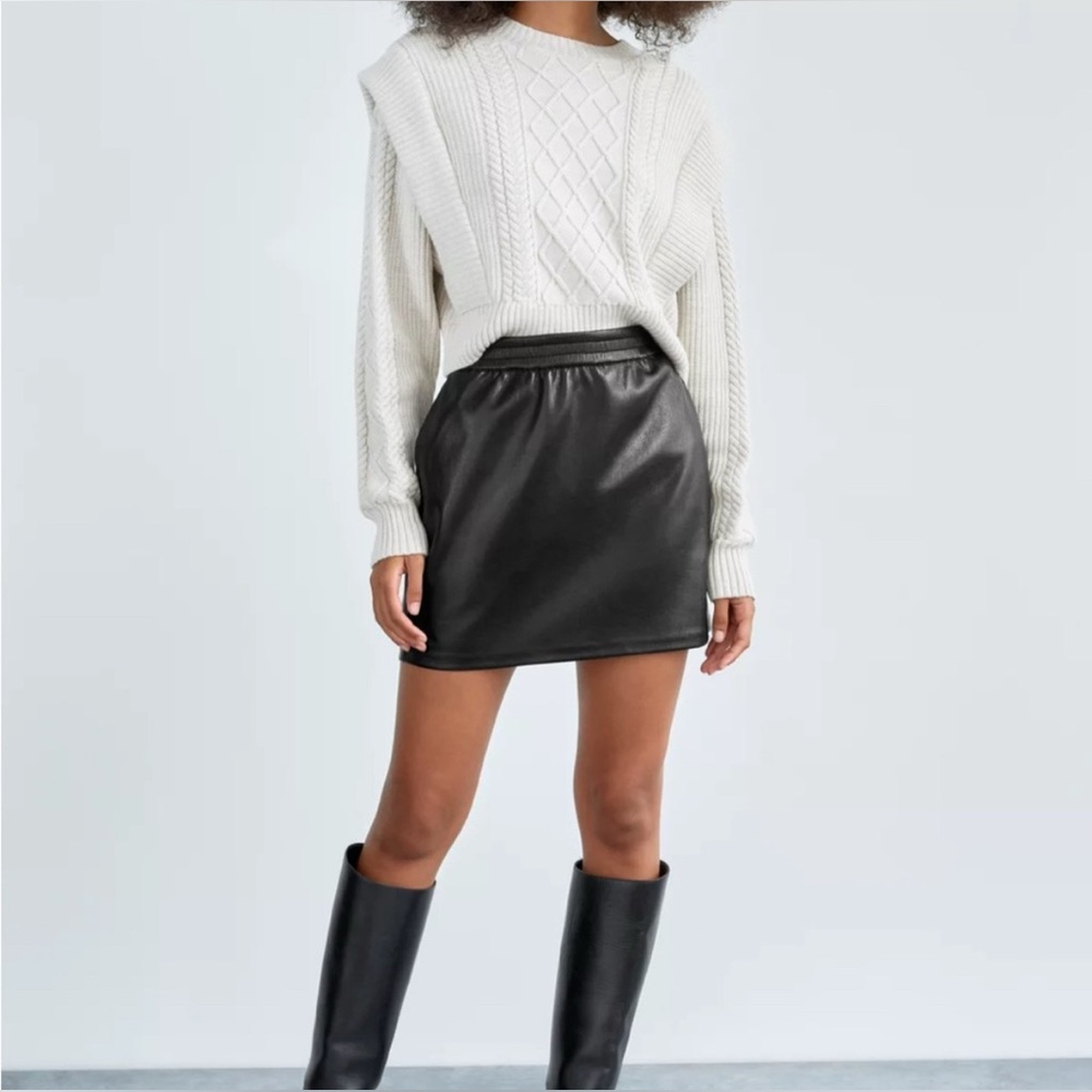 Aritzia Babaton Flags Skirt in black